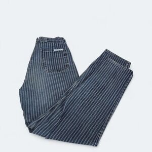 Sergio Valente‎ Vintage Pinstripe Girls Jeans Size 14 Zip Fly